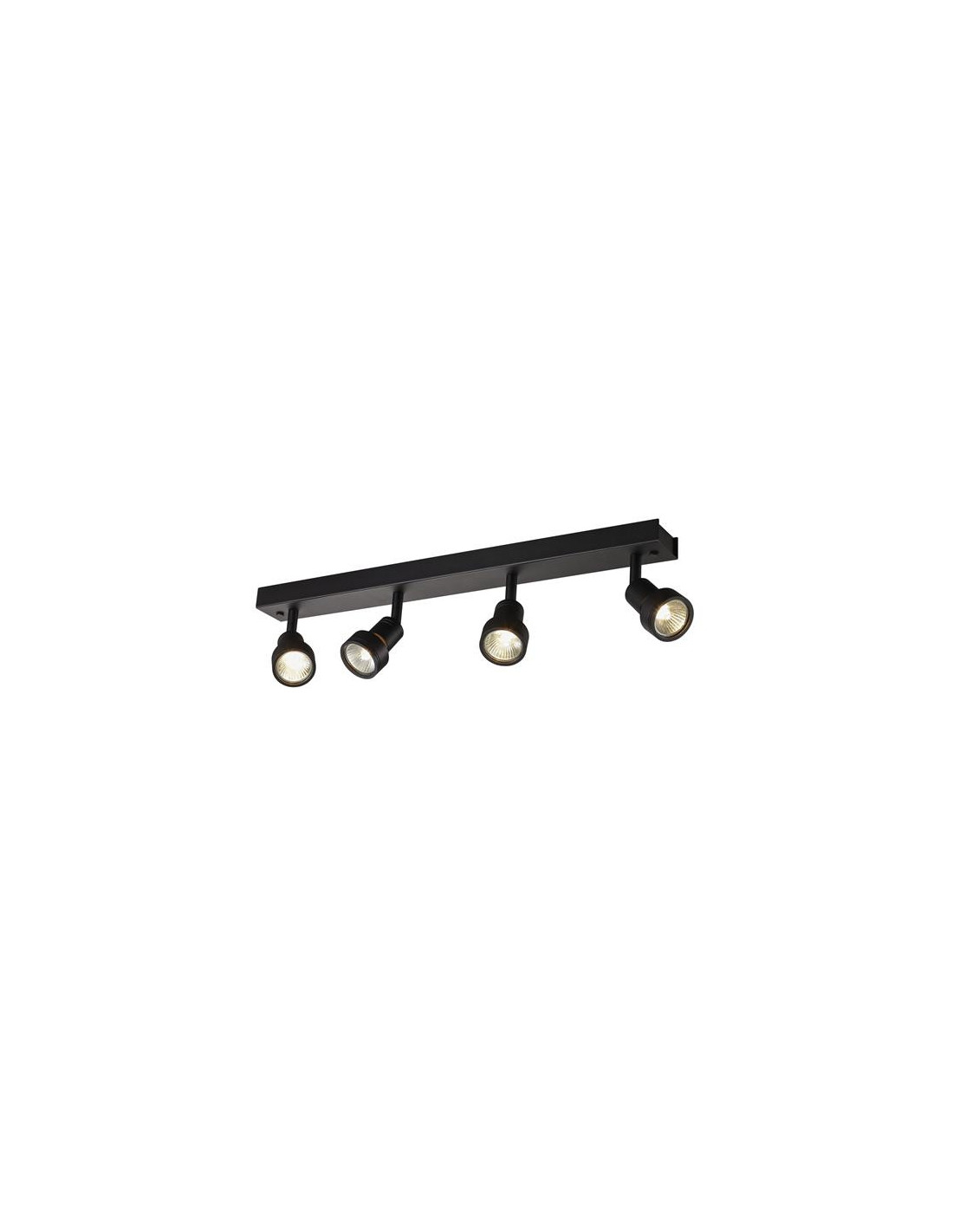 Applique/plafond indoor apparent Puri CW quad QPAR51 noir 4x50W