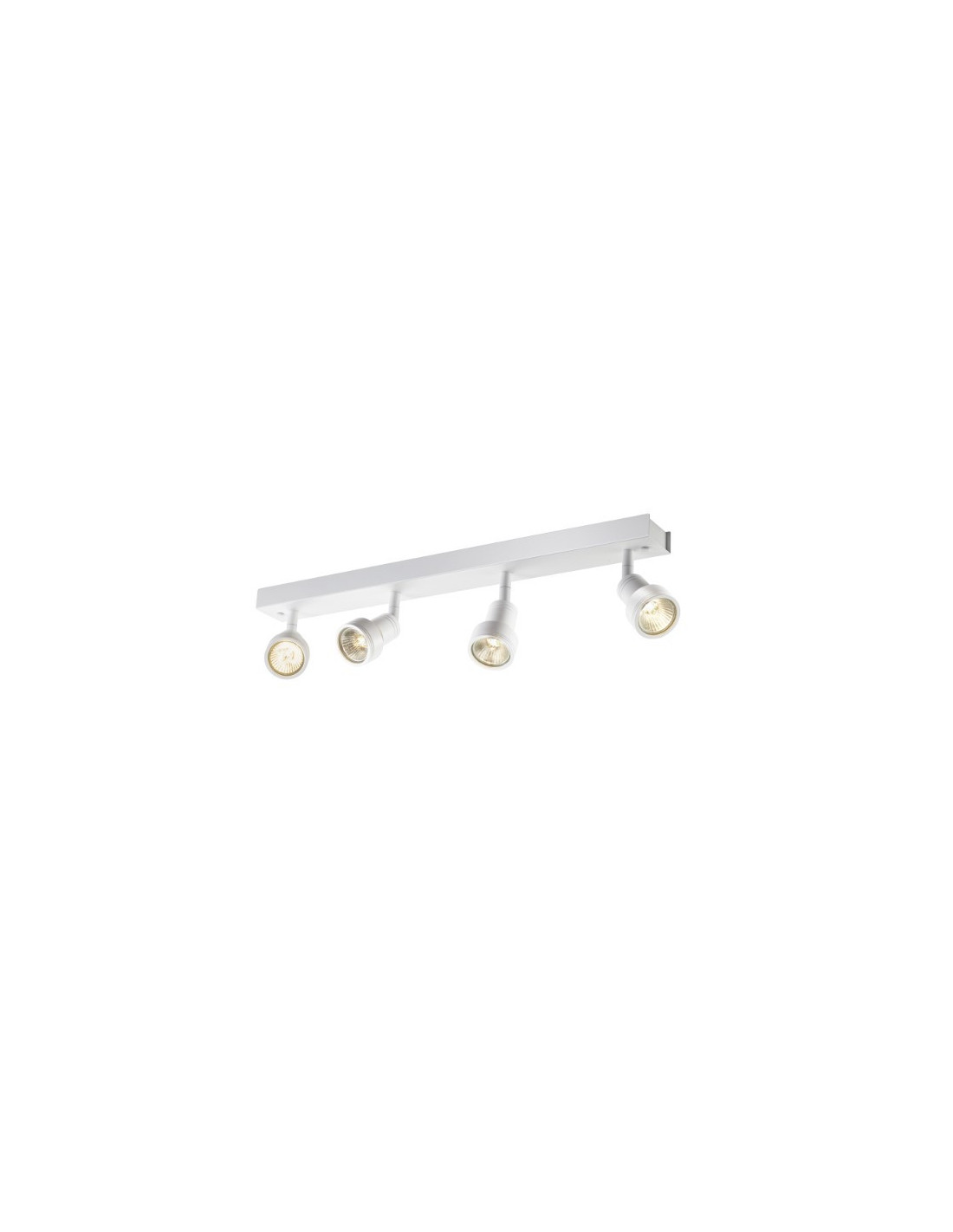 Applique/plafond indoor apparent Puri CW quad QPAR51 blanc 4x50W