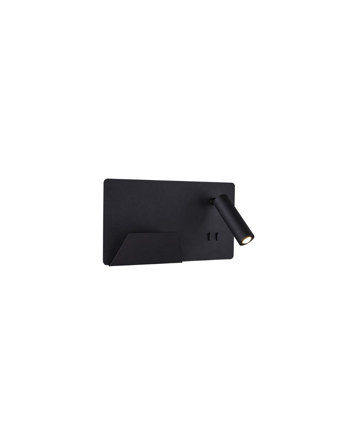 Somnila spot applique apparente LED indoor 3000 K noire version à gauche USB