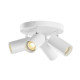 Asto Tube 3 rond plafonnier 4x max 10W Gu10 230V orientable 90ø D25cm blanc