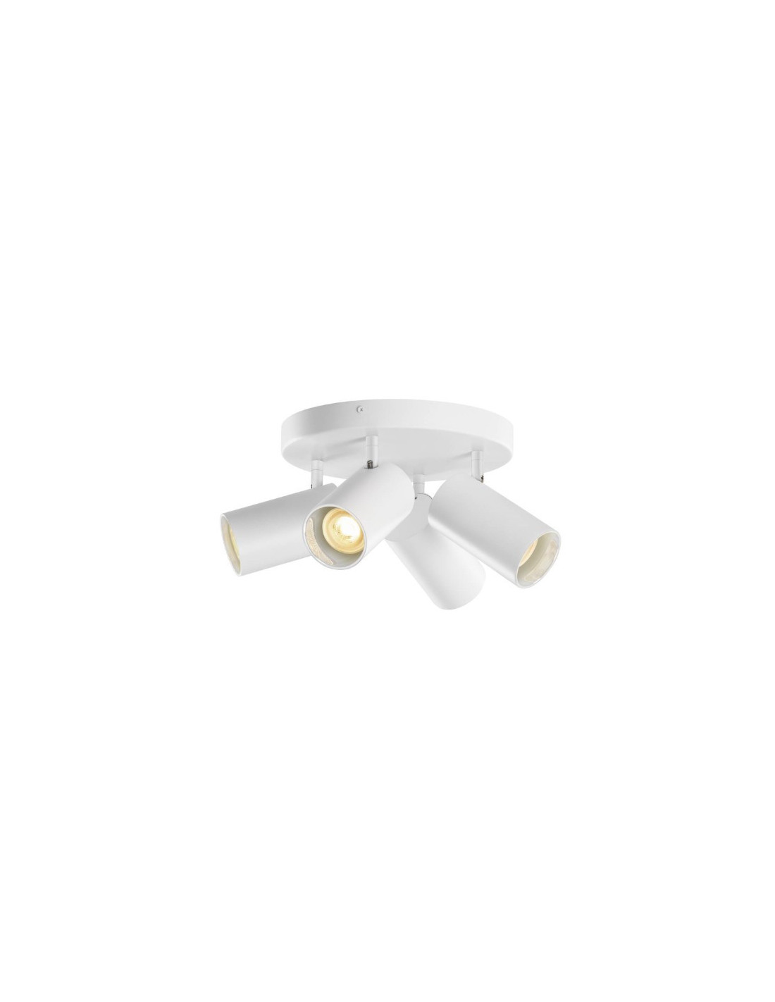Asto Tube 3 rond plafonnier 4x max 10W Gu10 230V orientable 90ø D25cm blanc