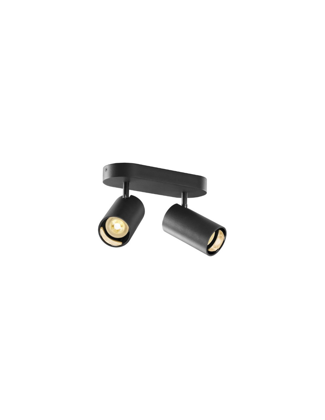 ASTO TUBE luminaire monté au plafond cylindrique max 2 x 10 W noir