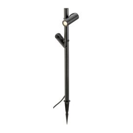 HELIA SLIM Pole, double, luminaire à poser d'extérieur LED, noir IP65 3000 K