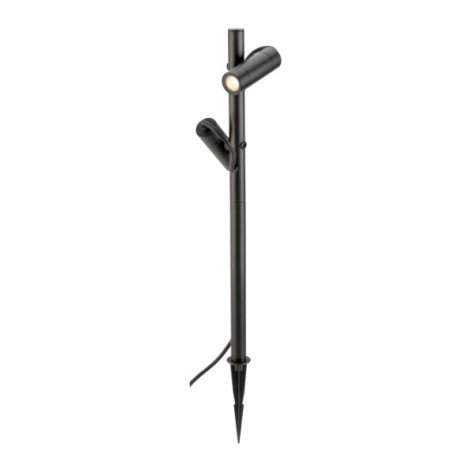 HELIA SLIM Pole, double, luminaire à poser d'extérieur LED, noir IP65 3000 K