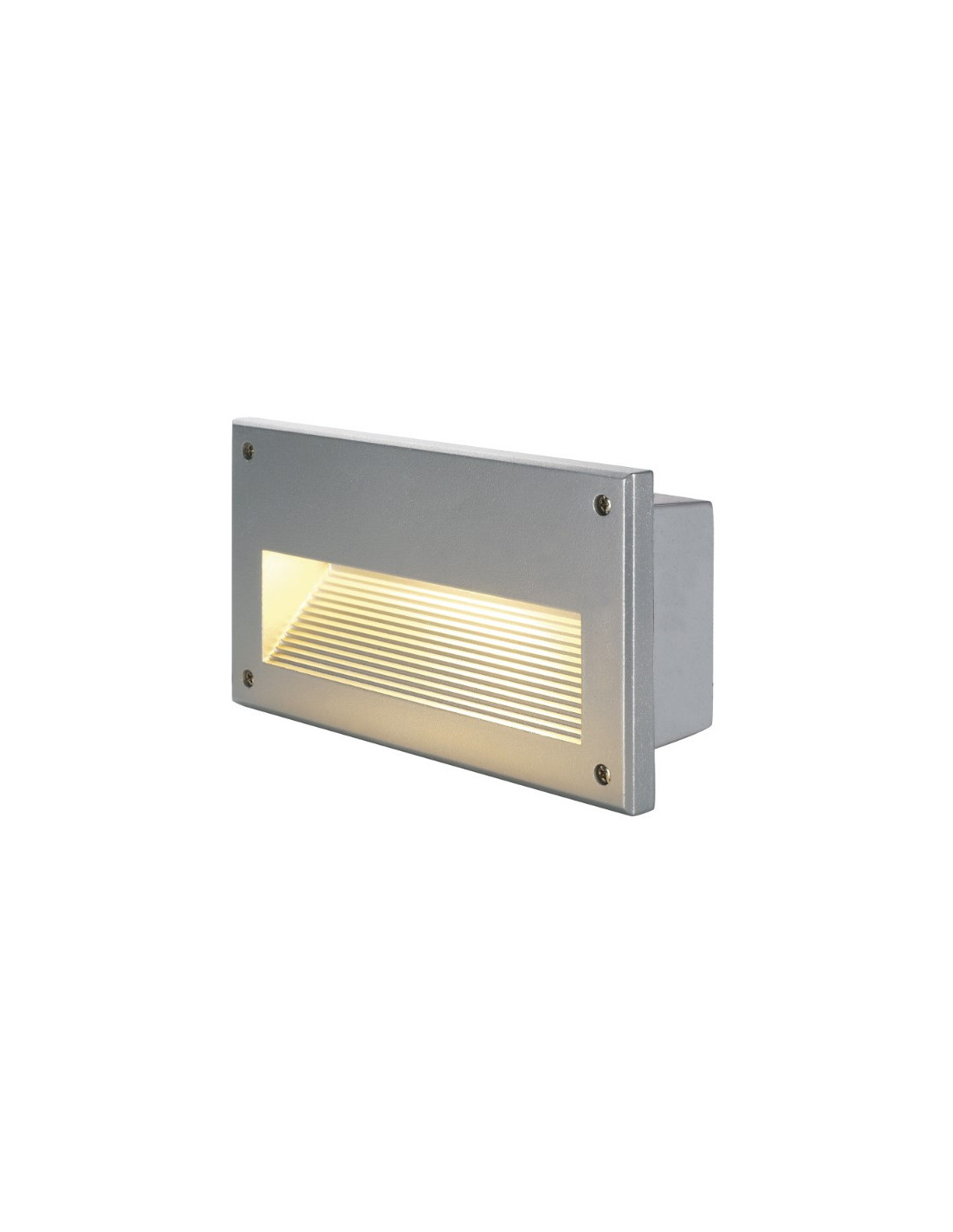 Brick Downunder E14 encastré mur 40W 230V gris argent