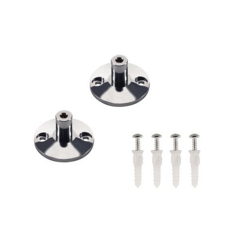 Fixation mur courte pour LV-système câbles chrome 2pcs