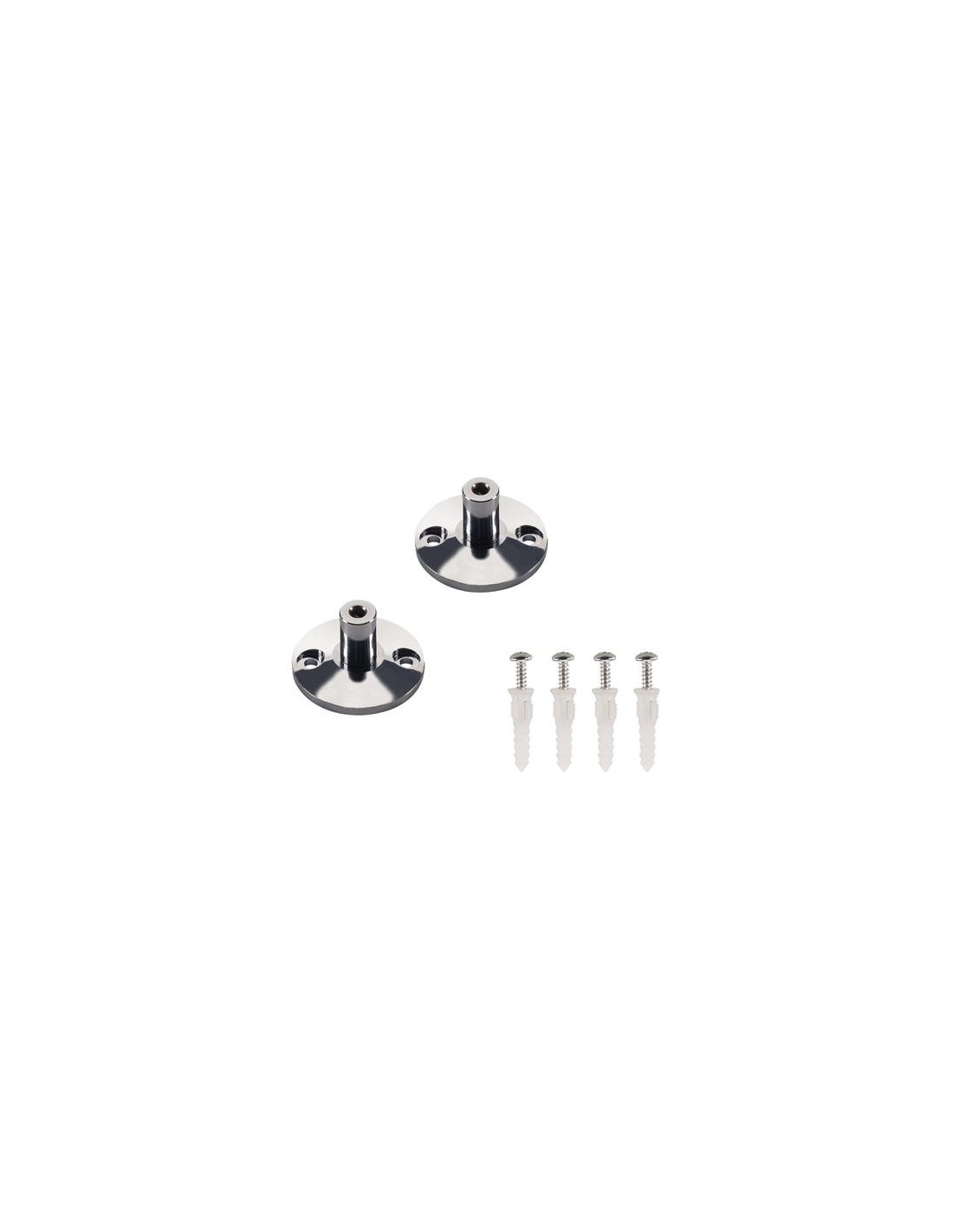 Fixation mur courte pour LV-système câbles chrome 2pcs