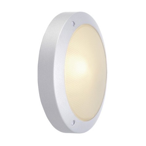 Bulan éclairage mur/plafond E14 60W 230V IP44 verre satiné gris argent
