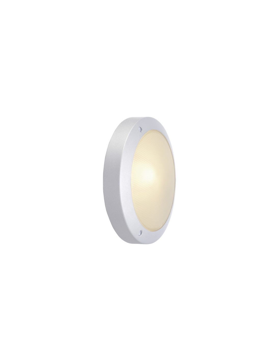 Bulan éclairage mur/plafond E14 60W 230V IP44 verre satiné gris argent