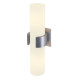 Dena II applique E14 2x40W 230V alu brossé verre blanc