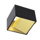 LOGS IN applique, carré, noir/ laiton, 5W LED, 3000K