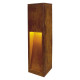 Rusty Slot 50 balise E27 11W 230V IP44 fonte rouille