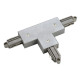 Connection T 1-Fase HV-rail échouement gauche gris argent