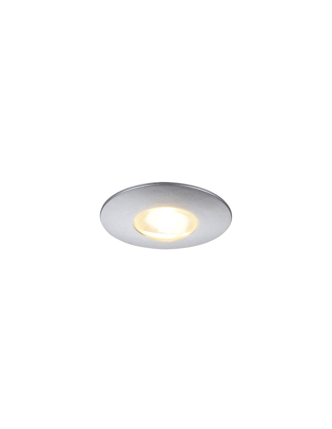 LED Light Point encastrable plafond 1W PowerLED 350mA alu nature LED blanc chaud