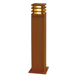 Rusty Square 70 balise E27 11W 230V IP55 fonte rouille
