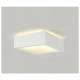 GL 104 plafonnier plâtre 2x25W E27 L25xB25xH9,5cm blanc
