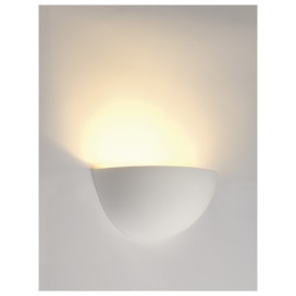 GL 101 E14 applique plâtre 1x40W E14 B28xH13xD14cm blanc
