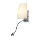 Coupa Flexled applique 1xmax. 40W G9 + LED 3W + interrupteur satiné/blanc