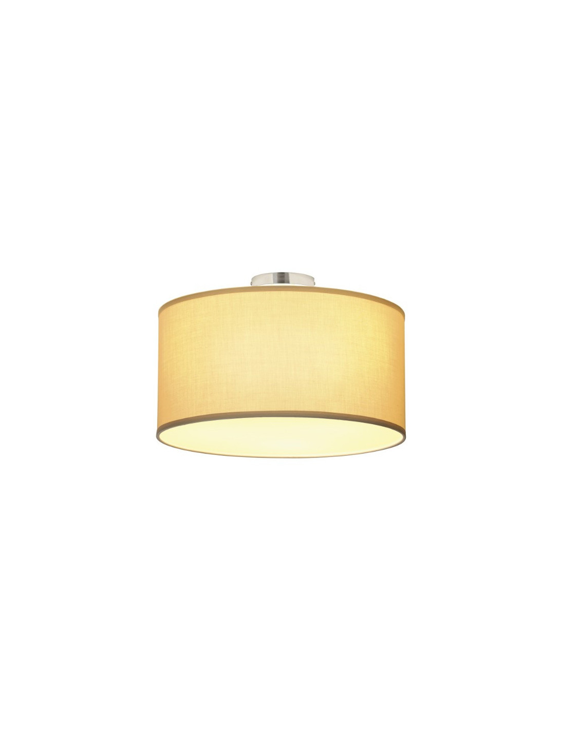 Soprana CL-1 plafonnier 3x60W E27 D50xH26cm chrome abat-jour beige