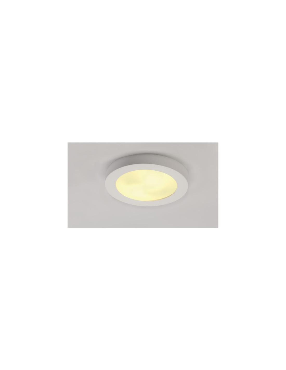 GL 105 plafonnier plâtre 2x25W E27 D31xH8cm blanc