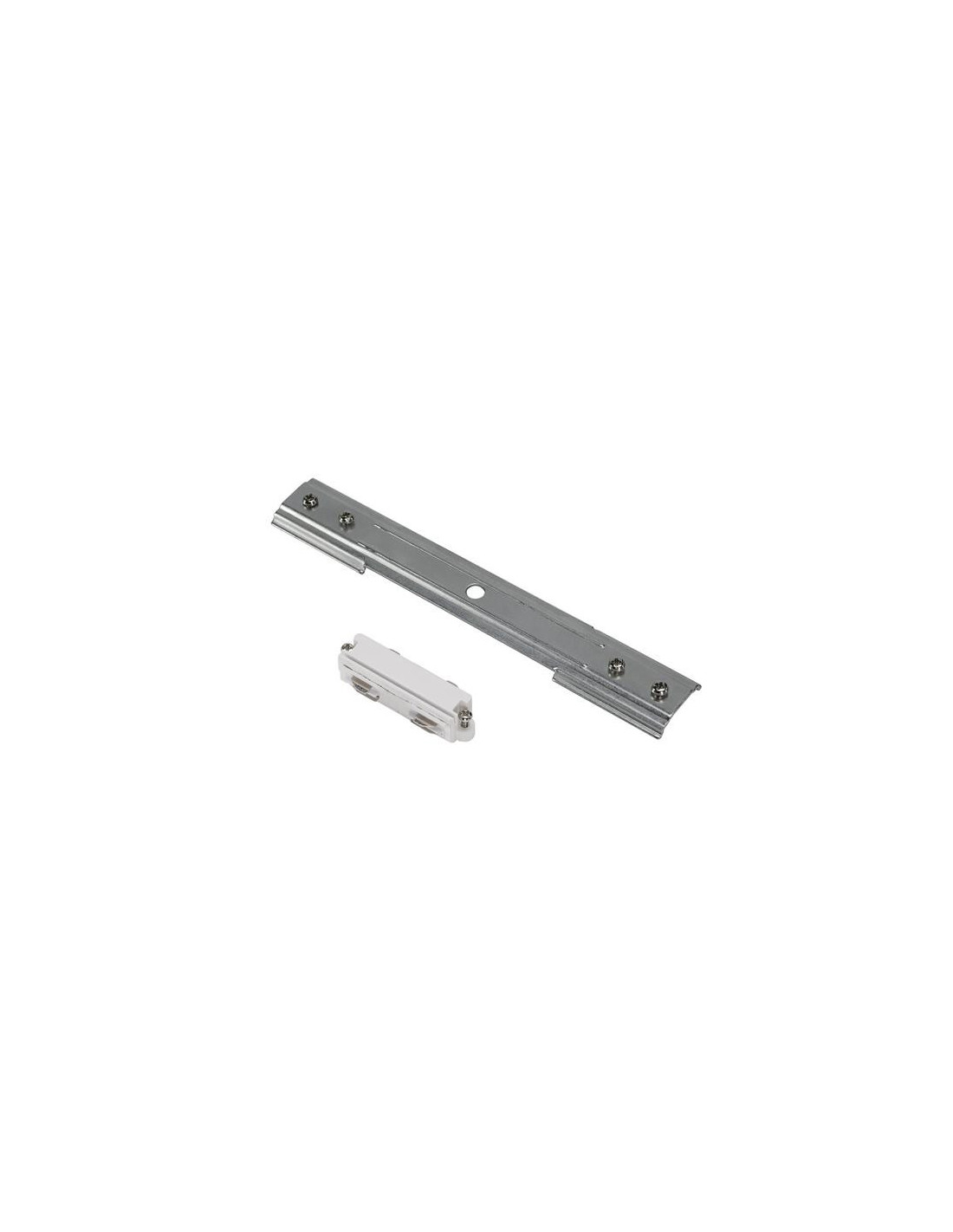 RAIL 1 ALL. encastre connecteur et renfort mecanique droit blanc