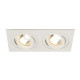 New Tria 2 Gu10 downl. encastré carré 2x50W Gu10 230V + ressort à torsion blanc