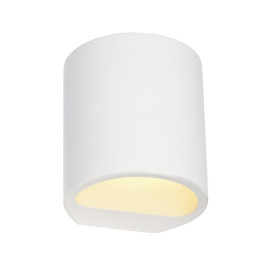 GL 104 rond applique 1x max 42W QT G9 230V B11xH12cm plâtre blanc