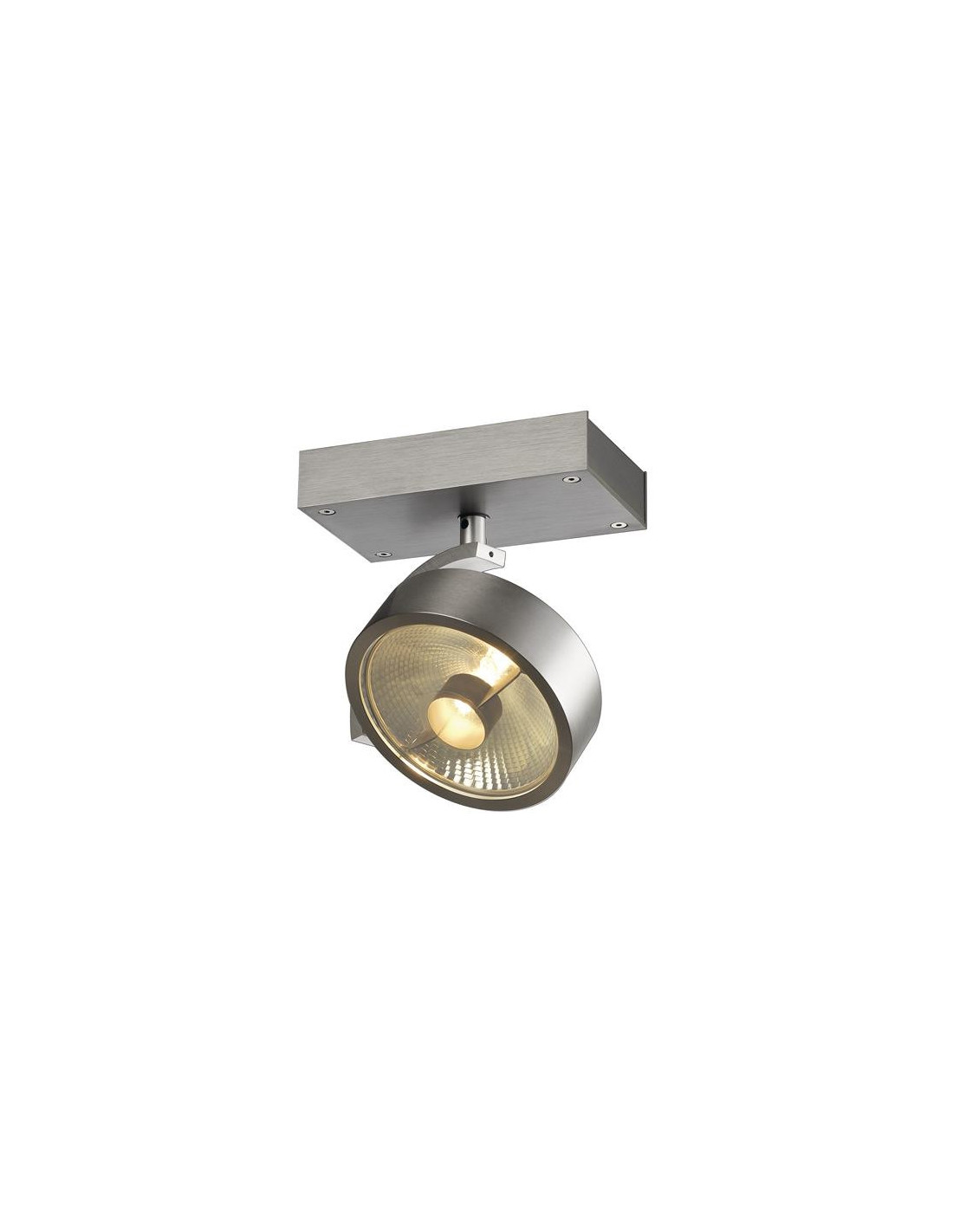 KALU 1 QPAR plafonnier, alu brossé. ES111, max. 75W