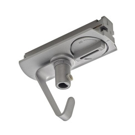 Adaptateur pour rail 1-allumage 230V , gris argent, électrique, incl. crochet