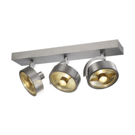 KALU 3 QPAR plafonnier, alu brossé. ES111, max. 3x75W