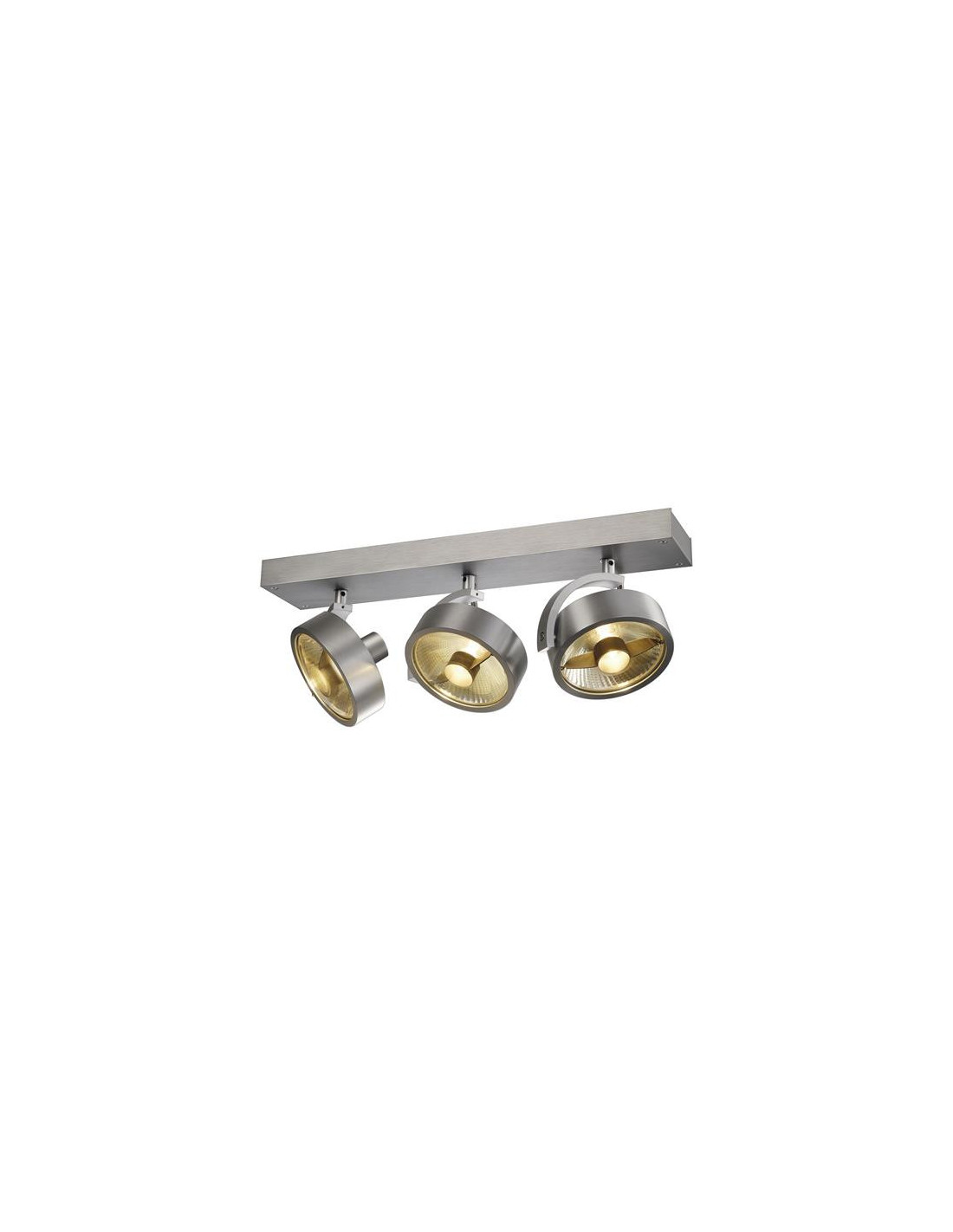 KALU 3 QPAR plafonnier, alu brossé. ES111, max. 3x75W