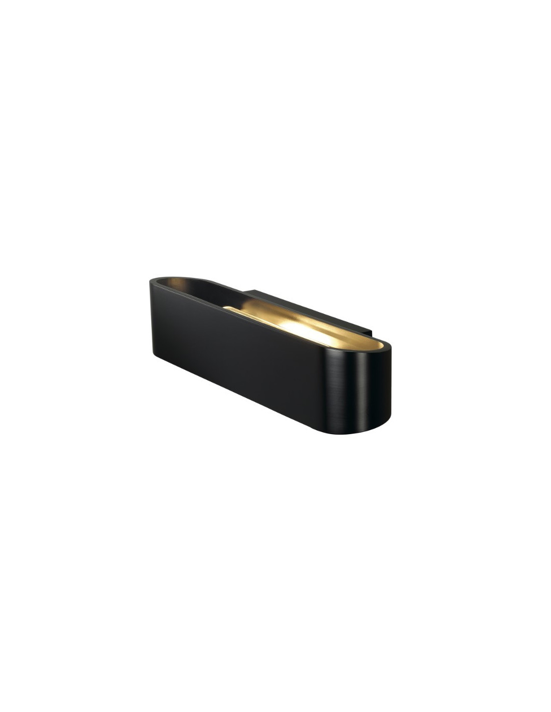 OSSA 300 LED applique, ovale, noir mat, R7s 118mm, max. 120W , up/down
