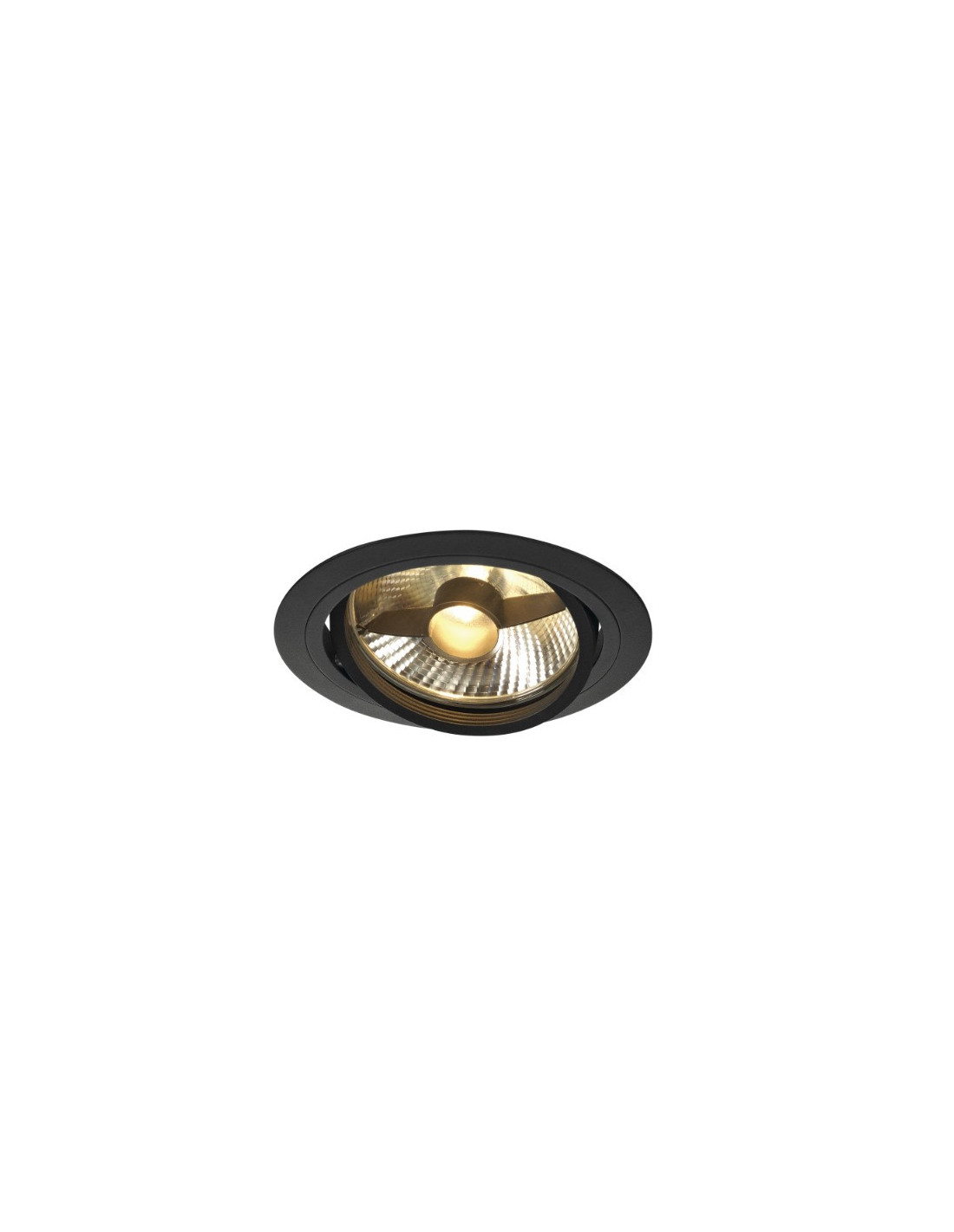 NEW TRIA 1 ES111 encastré, rond, noir mat, max. 75W, clips ressorts