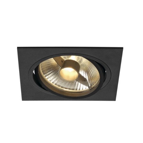 NEW TRIA I ES111 encastré, carré, noir, GU10, max 75W, lames ressorts incl.