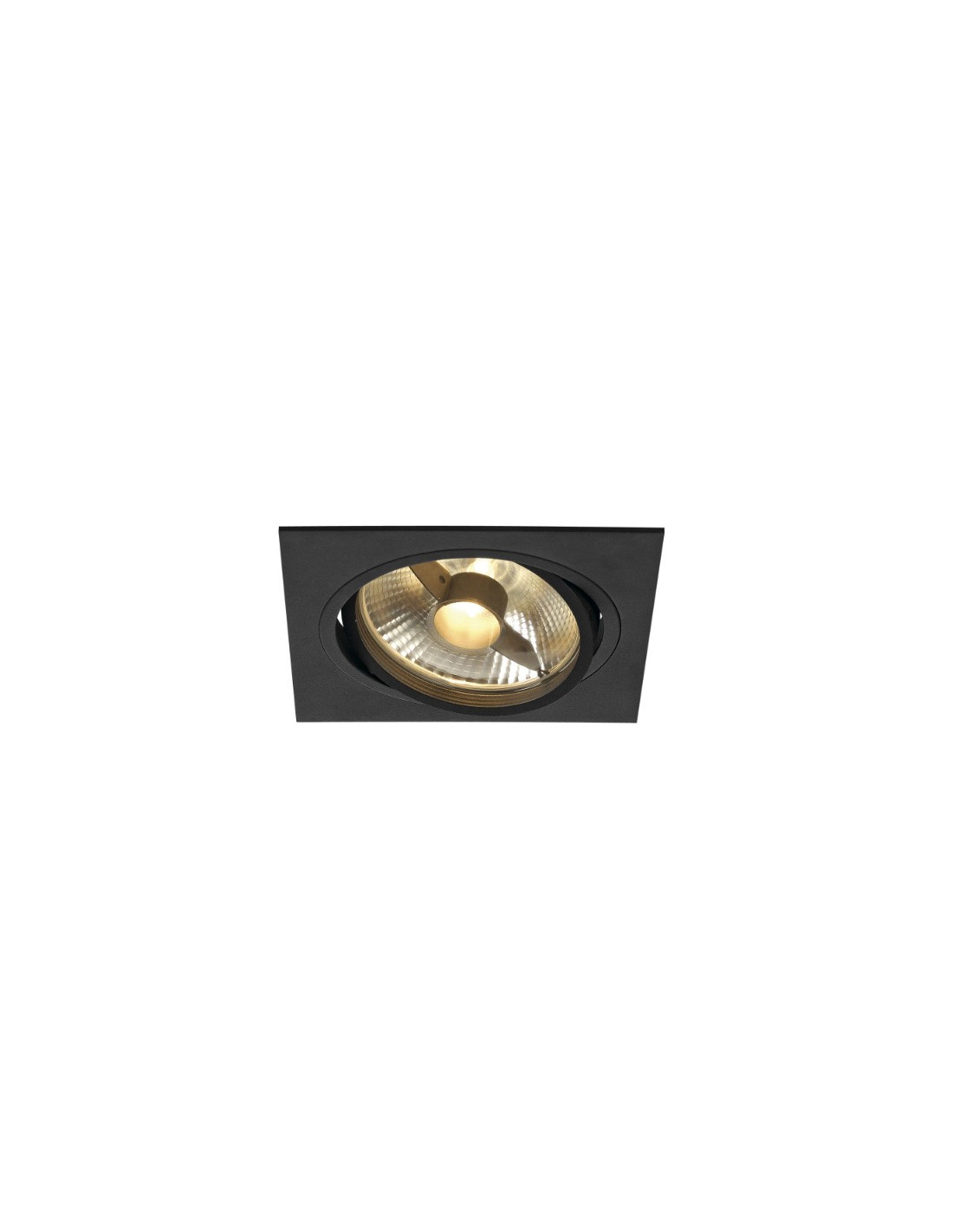 NEW TRIA I ES111 encastré, carré, noir, GU10, max 75W, lames ressorts incl.