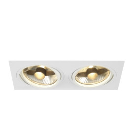 NEW TRIA I ES111 encastré, rectang., blanc, GU10, max 2x75W, + clips ressorts