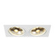 NEW TRIA I ES111 encastré, rectang., blanc, GU10, max 2x75W, + clips ressorts