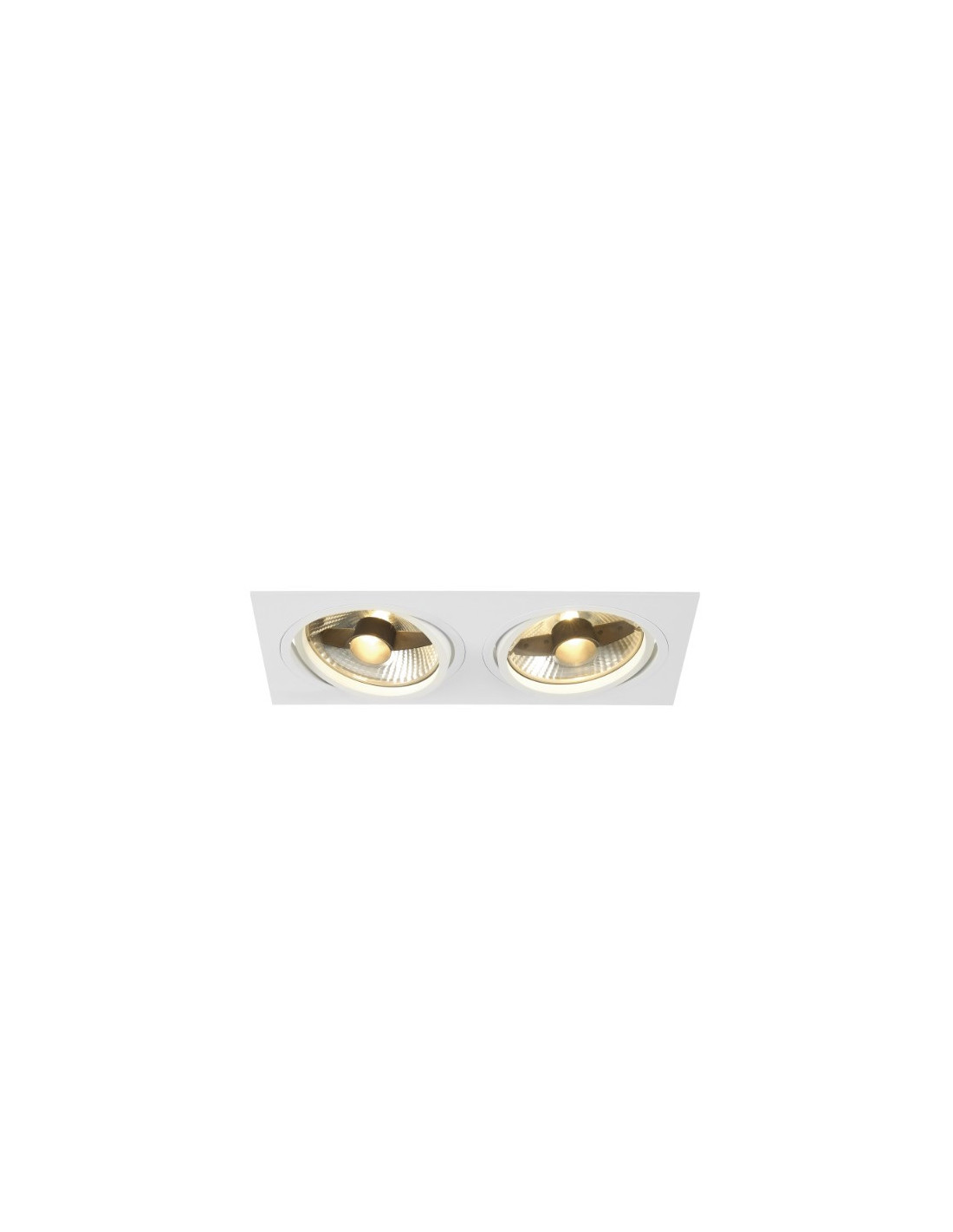 NEW TRIA I ES111 encastré, rectang., blanc, GU10, max 2x75W, + clips ressorts