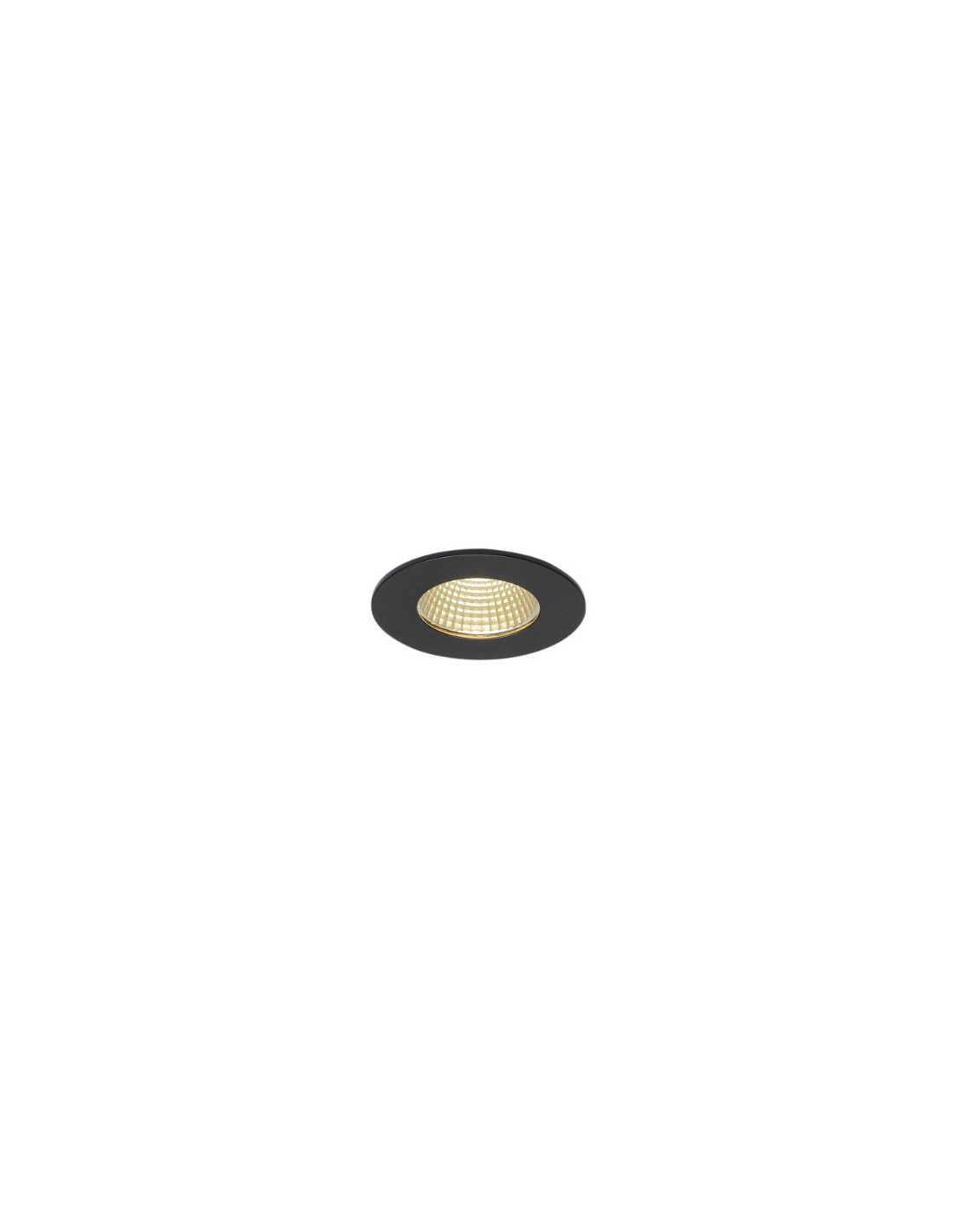 PATTA-I plafonnier encastré, Rond, noir mat, 9W 38°, 3000K, Driver incl.
