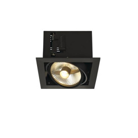 KADUX 1 ES111 encastré, carré, noir mat, max. 50W
