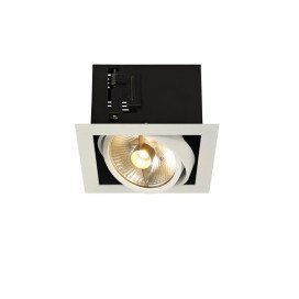 KADUX 1 ES111 encastré, carré, blanc mat,max. 50W