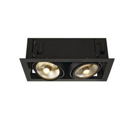 KADUX 2 ES111 encastré, rectangulaire, noir mat, max. 2x50W