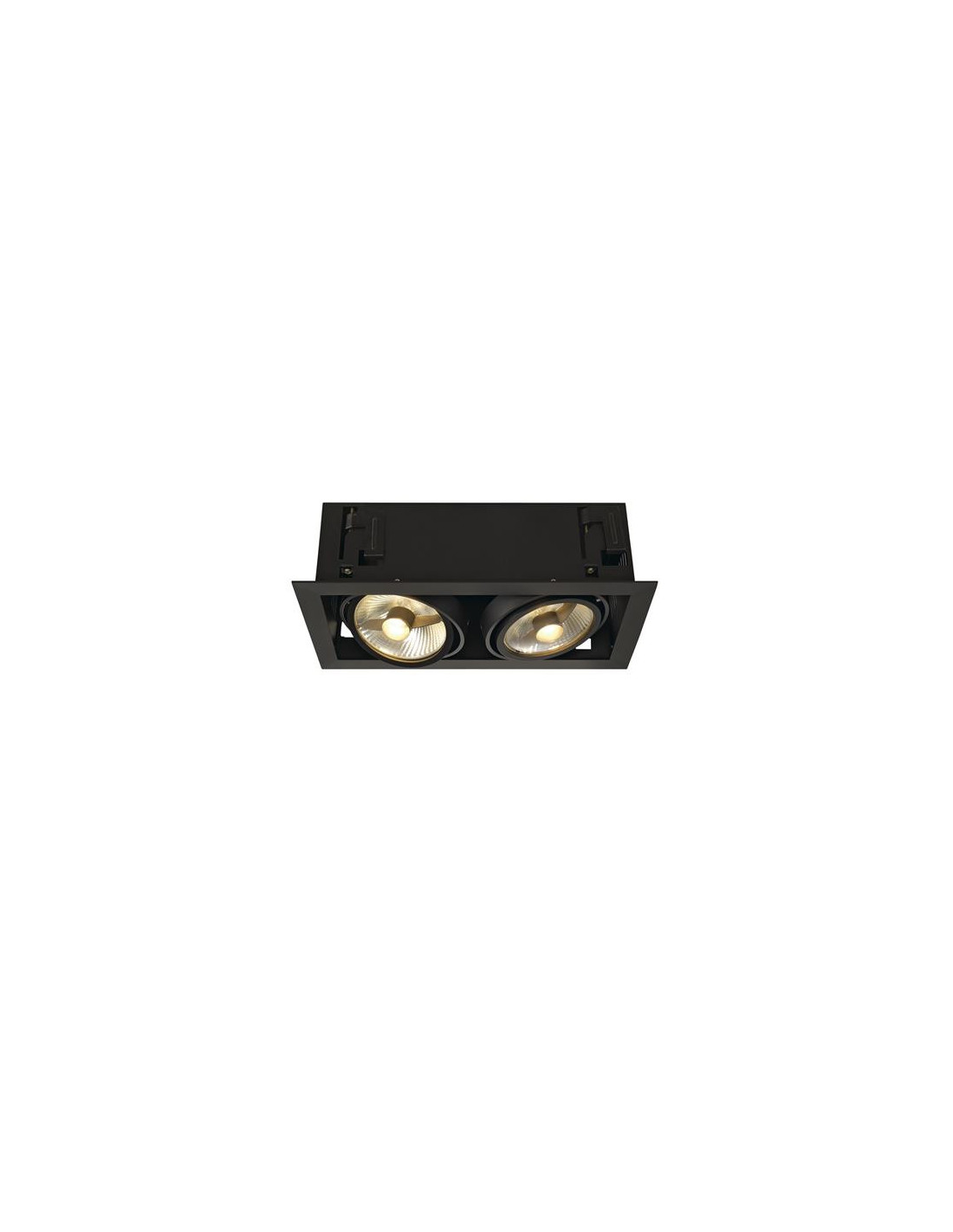 KADUX 2 ES111 encastré, rectangulaire, noir mat, max. 2x50W