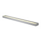 SEDO LED 21 applique, carré, alu brossé, verre satiné