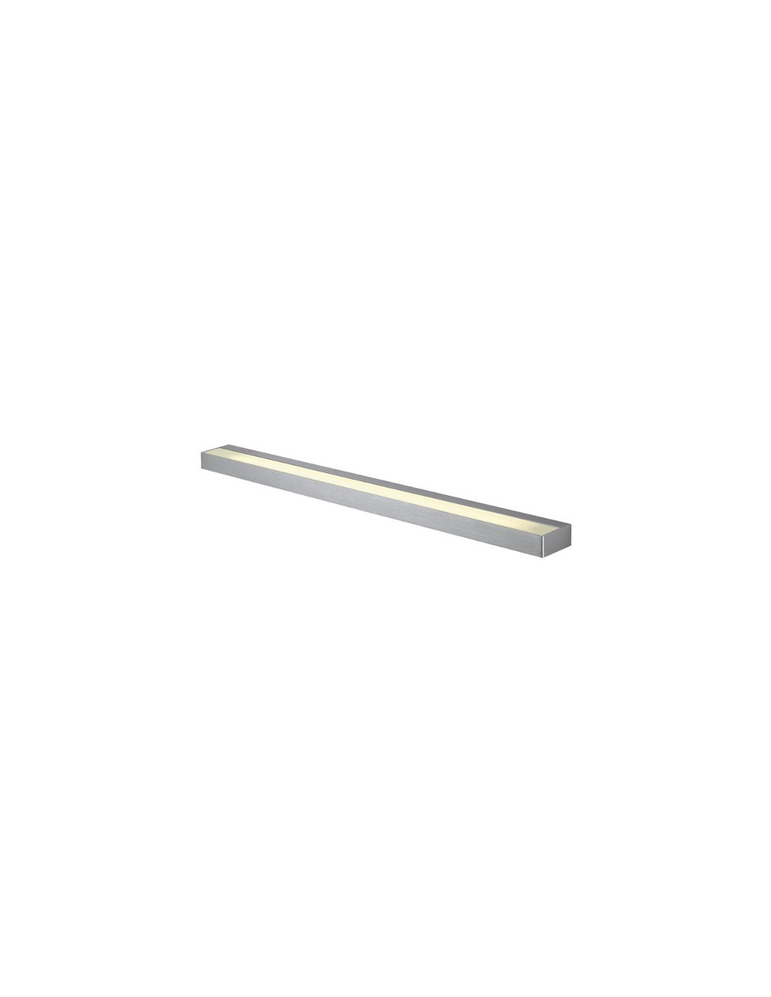 SEDO LED 21 applique, carré, alu brossé, verre satiné