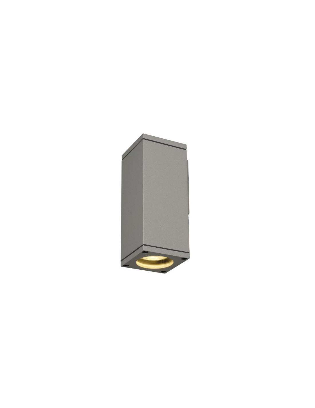 THEO WALL OUT applique, carré, gris argent, GU10, max. 35W