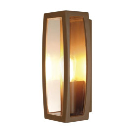 MERIDAN BOX 2 luminaire extérieur, rouille, E27, max.25W, plastique clair