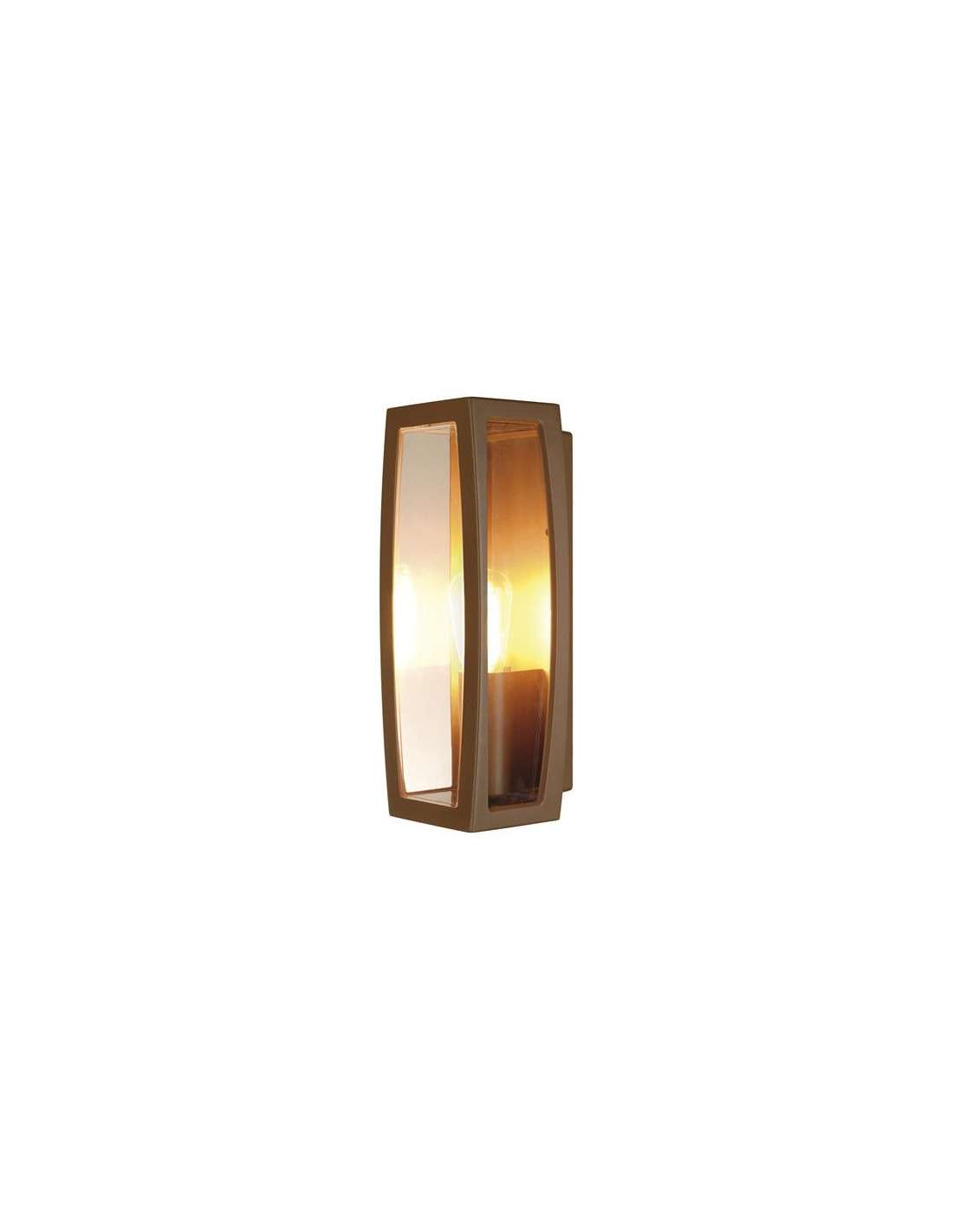 MERIDAN BOX 2 luminaire extérieur, rouille, E27, max.25W, plastique clair
