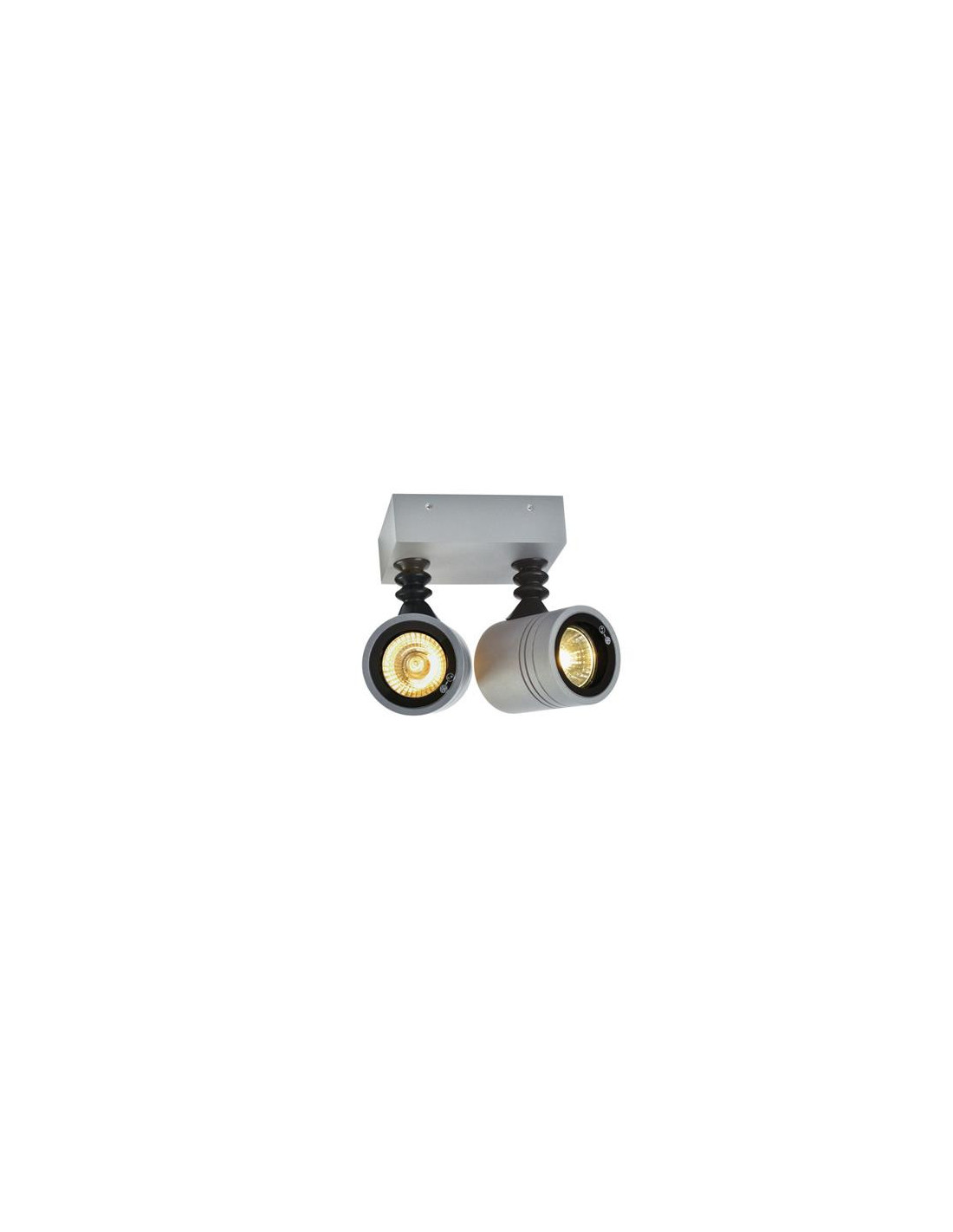 NEW MYRA WALL SPOT Applique, gris argent, 2xGU10, max. 2x50W, IP55
