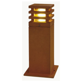 RUSTY LED 40 carré, luminaire extérieur, fonte rouillée, LED 3000K, IP55